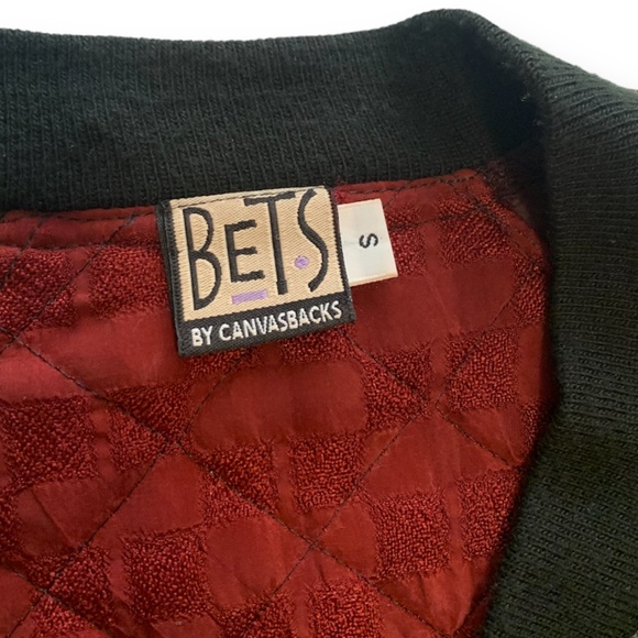 Vintage BETS Canvasbacks Quilted Button-Down Jacket Coat Small S - Picture 6 of 11